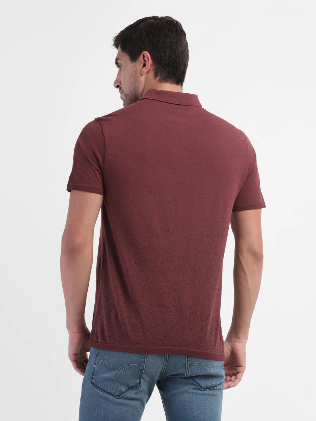 Men's Self Design Regular Fit T-shirt - Image 3