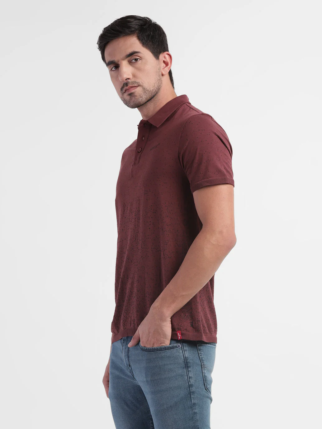 Men's Self Design Regular Fit T-shirt - Image 4