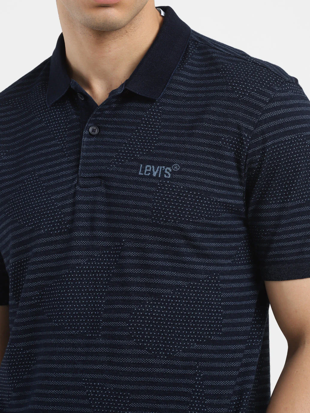 Men's Self Design Polo T shirt - Image 5