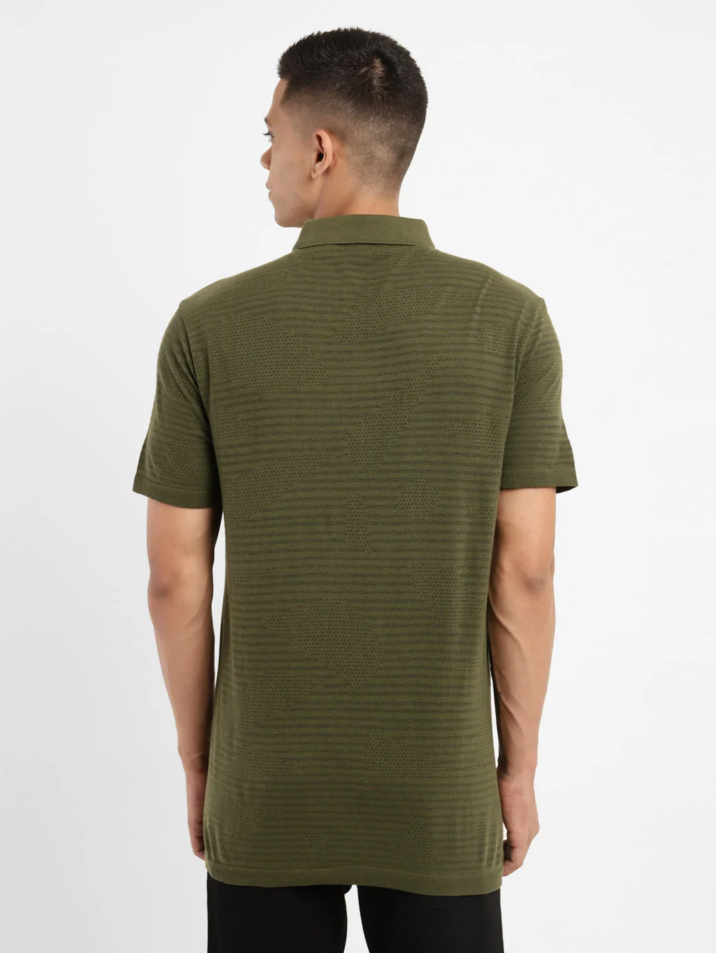 Men's Self Design Polo T shirt - Image 3