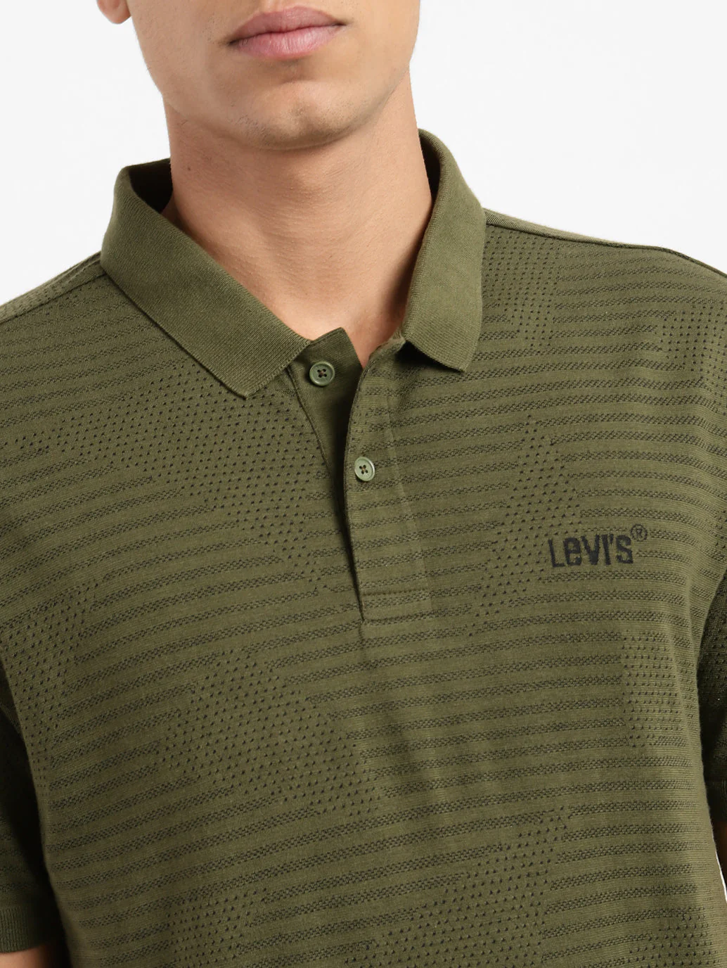 Men's Self Design Polo T shirt - Image 5