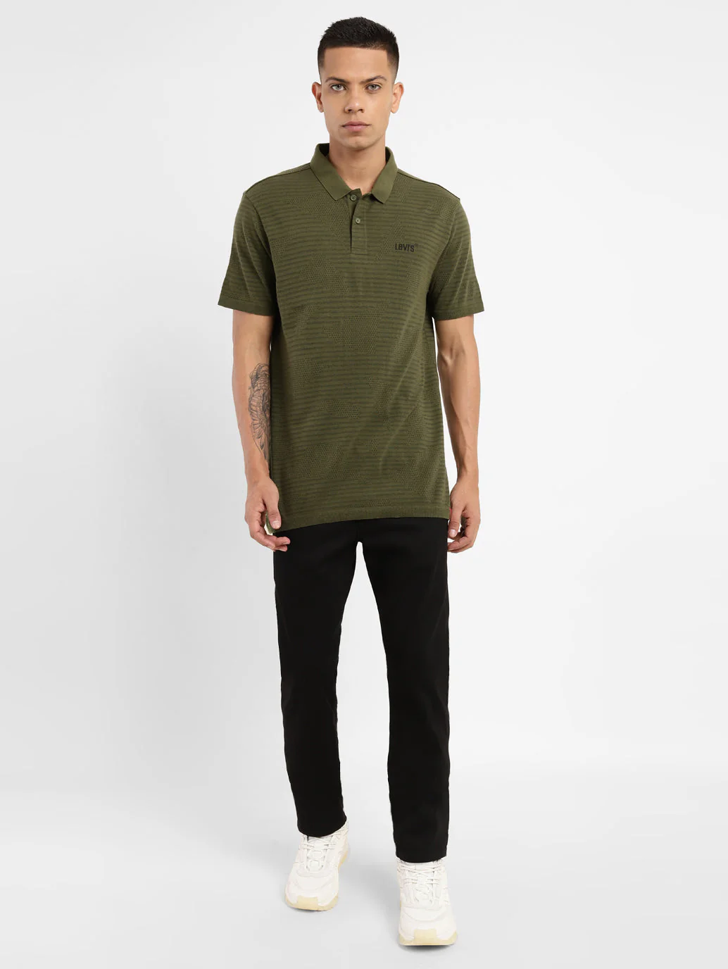 Men's Self Design Polo T shirt - Image 6