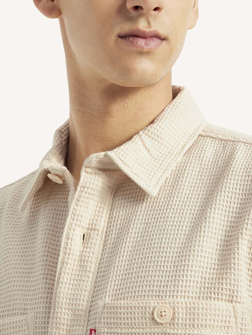 Men's Self Design Loose Fit Shirt - Image 4