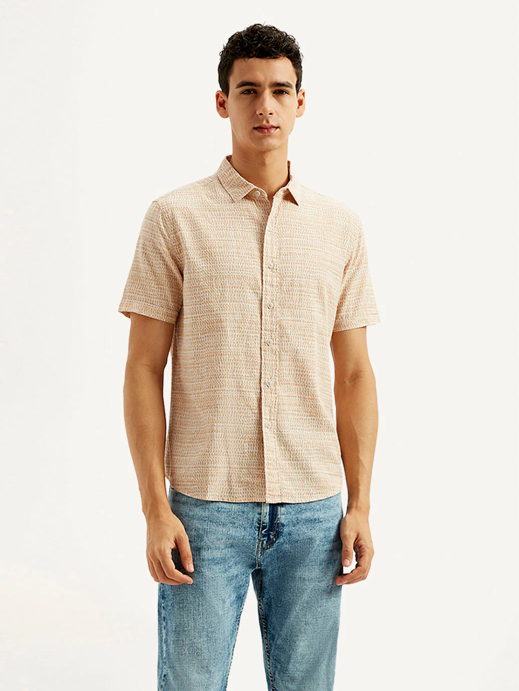 Men's Self Design Slim Fit Shirt - Image 5