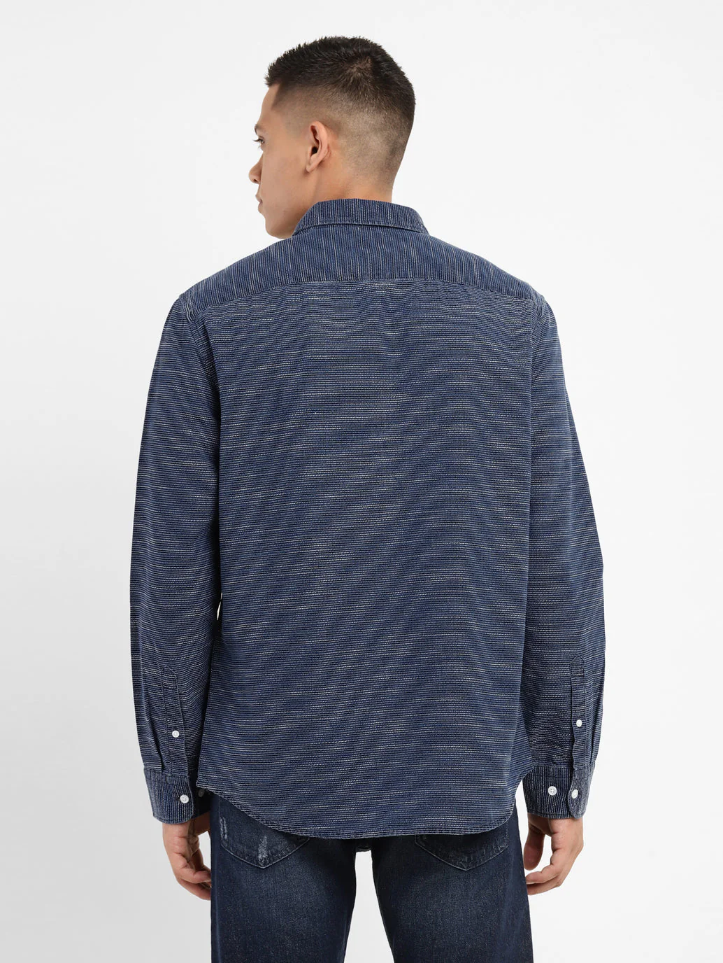 Men's Self Design Slim Fit Shirt - Image 3