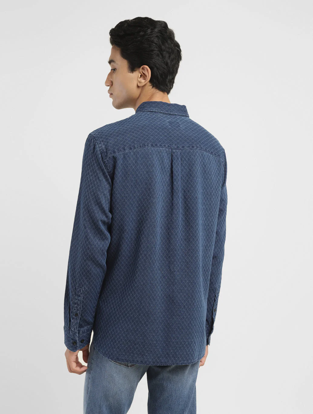Men's Self Design Slim Fit Shirt - Image 3