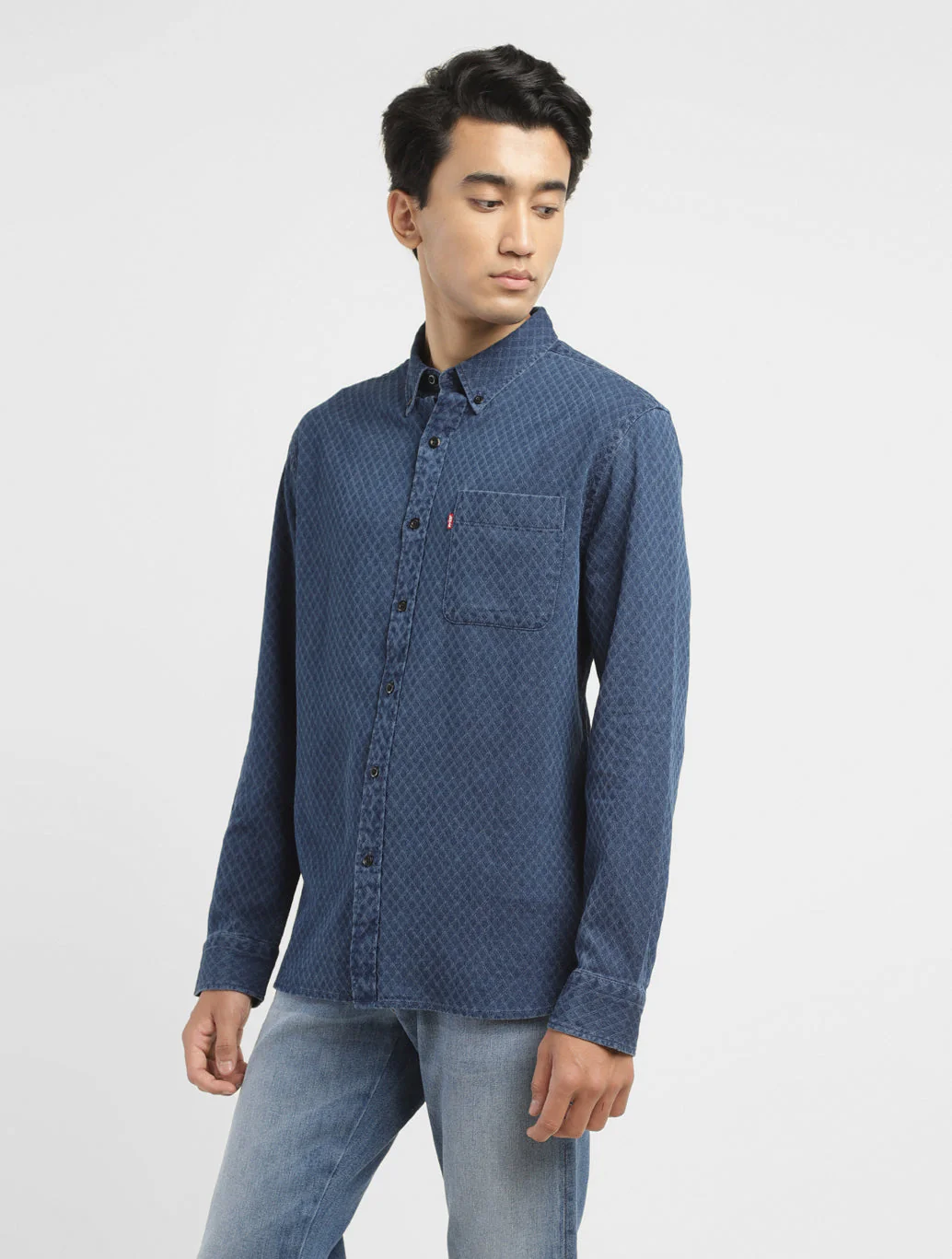 Men's Self Design Slim Fit Shirt - Image 4