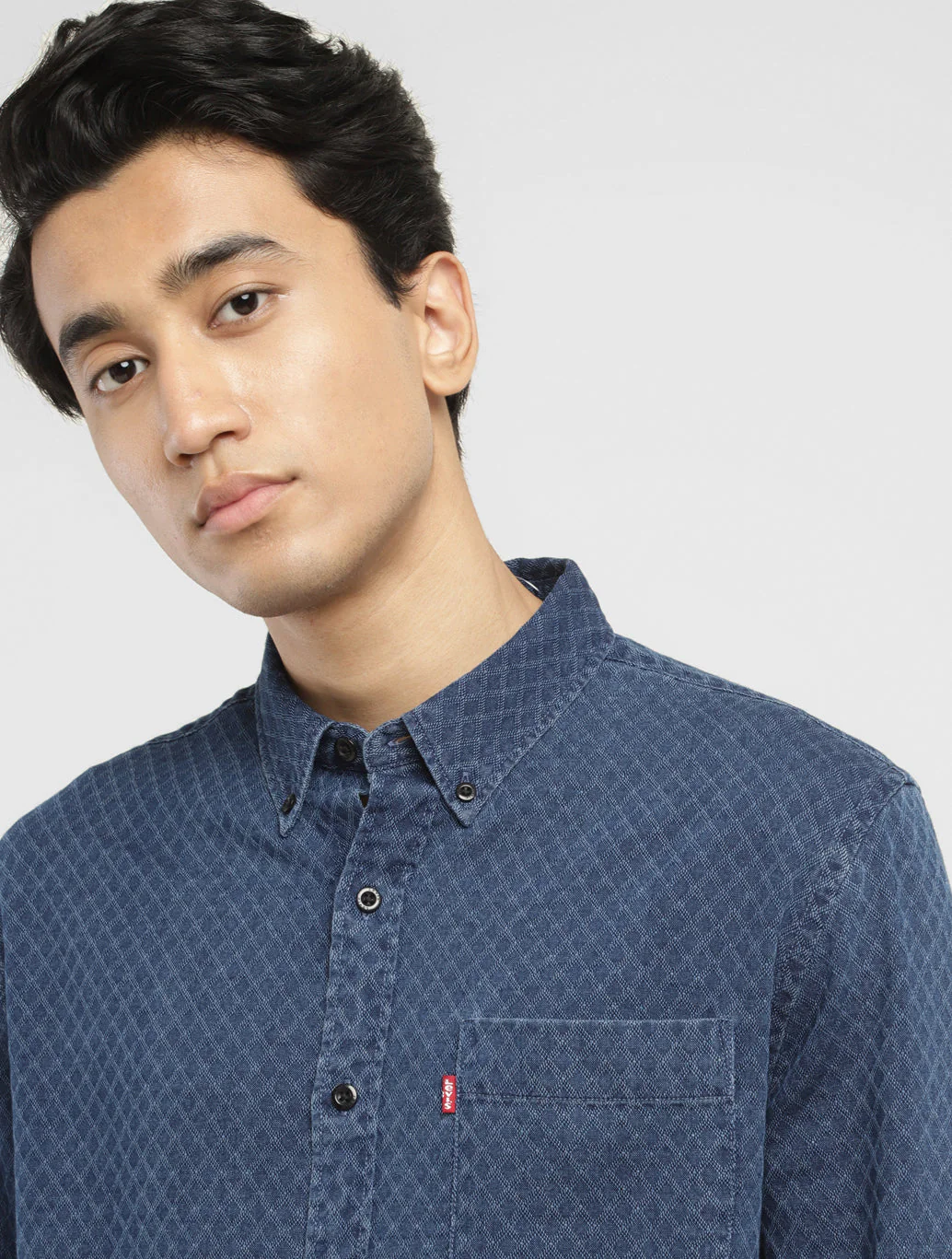 Men's Self Design Slim Fit Shirt - Image 5