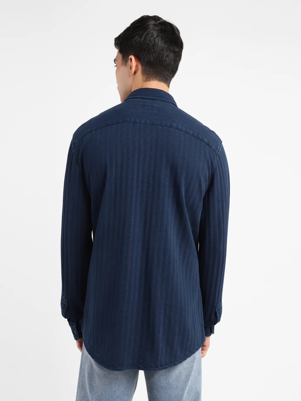 Men's Self Design Slim Fit Shirt - Image 3