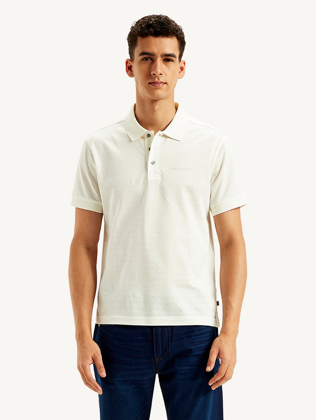Men's Redloop Self Slim Fit Polo T-Shirt - Image 2