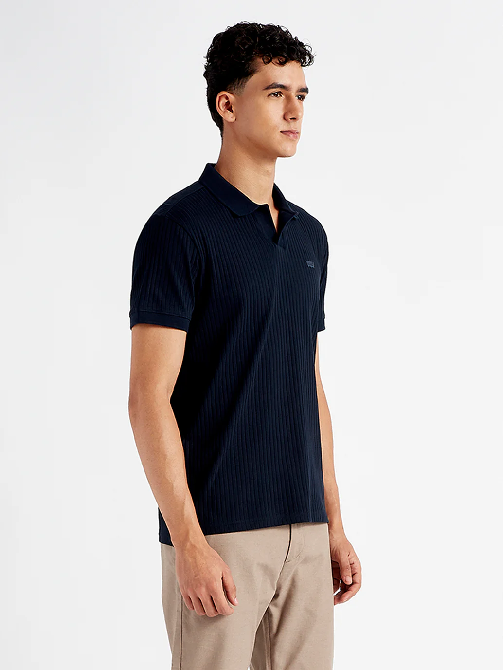 Men's Self Design Slim Fit Polo T-Shirt - Image 5