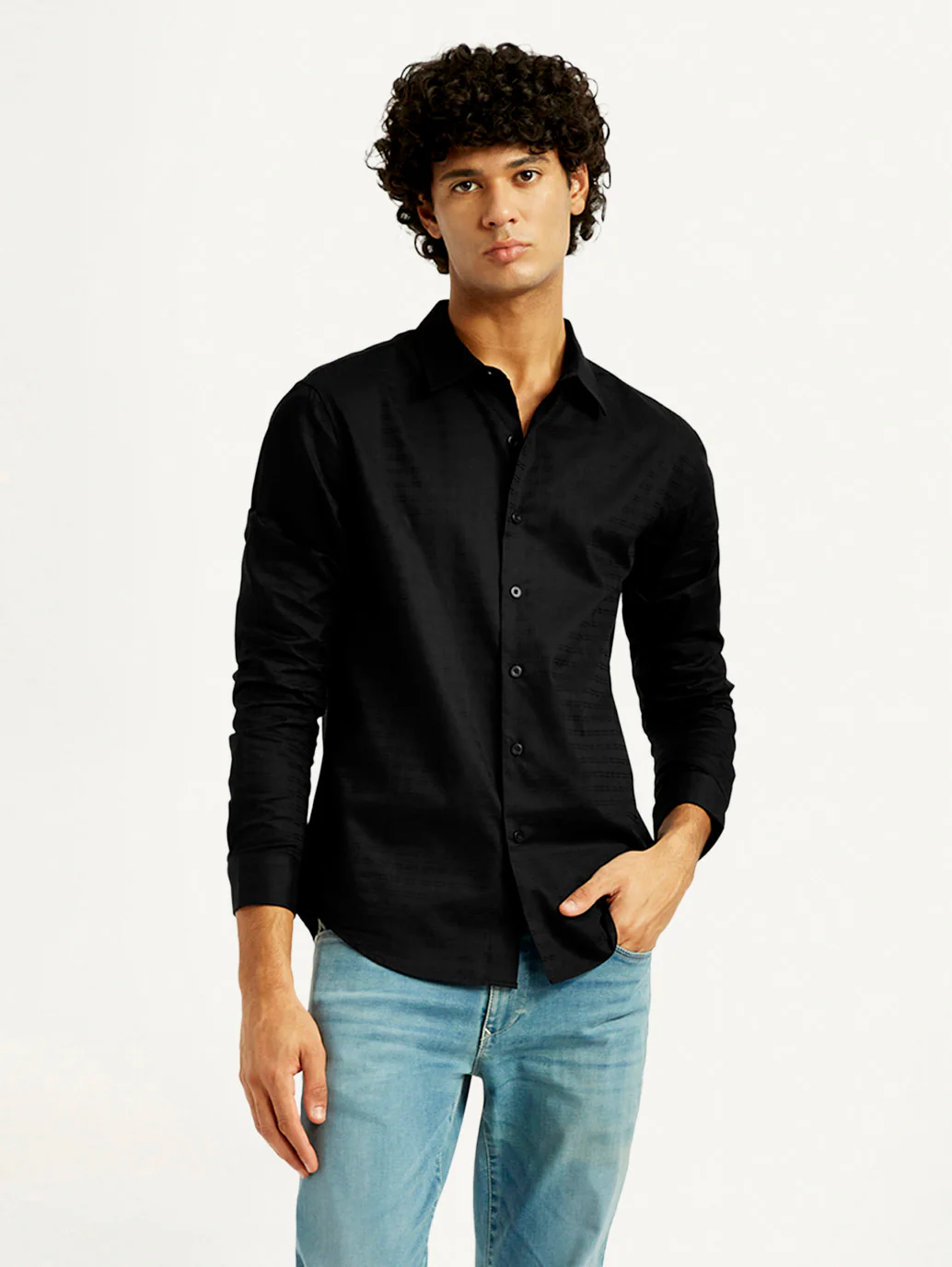 Men's Redloop Solid Slim Fit Shirt - Image 2