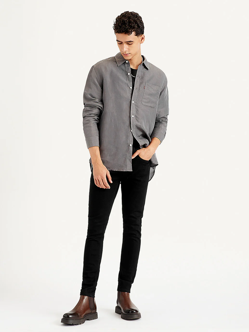 Men's 511 Black Slim Fit Mid Rise Jeans - Image 2