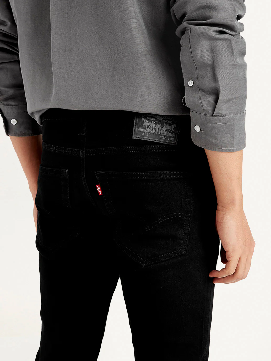 Men's 511 Black Slim Fit Mid Rise Jeans - Image 6