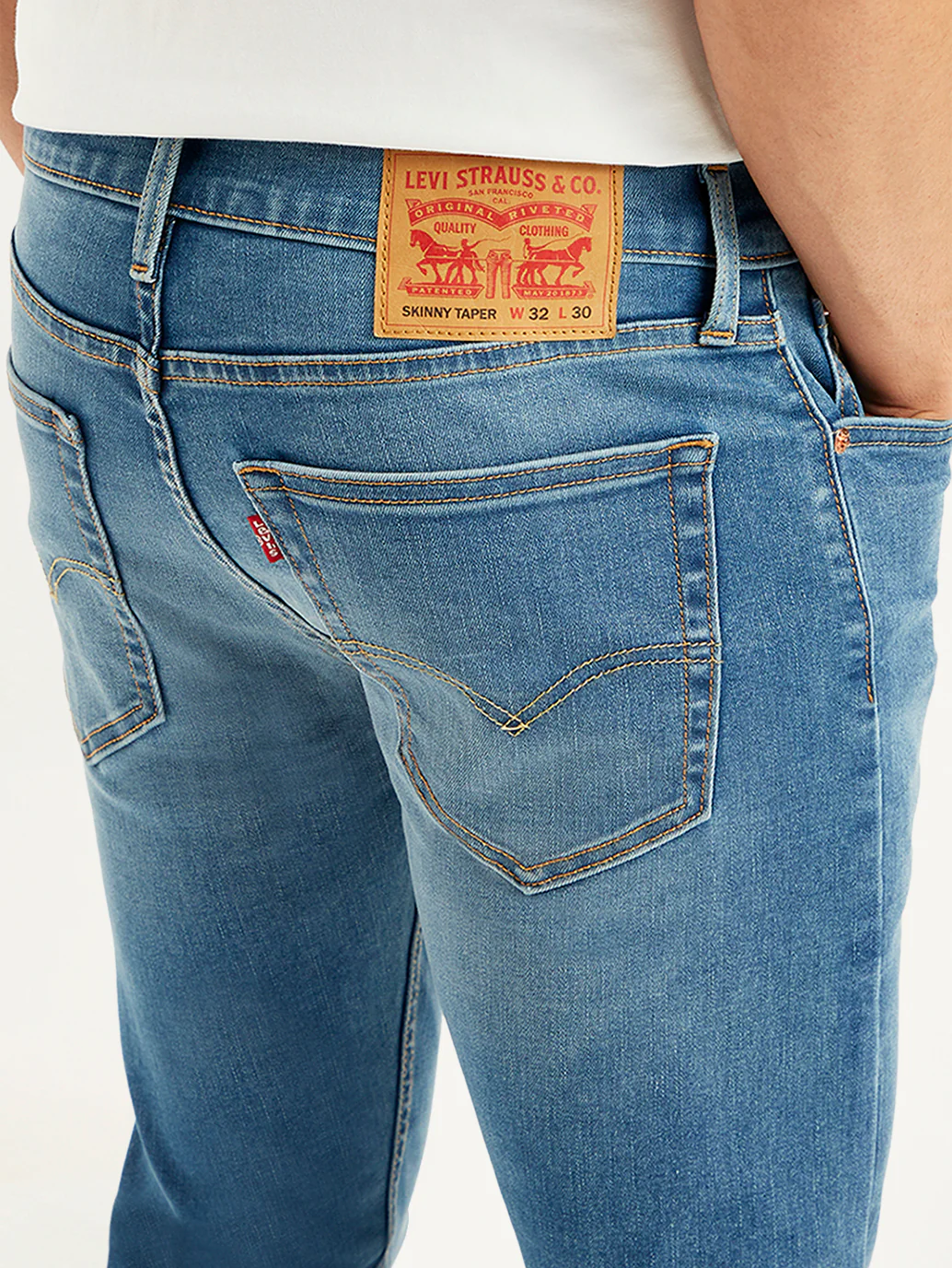Men's Blue Skinny Fit Mid Rise Jeans - Image 4