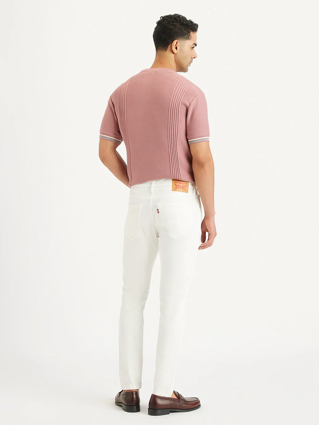 Men's White Skinny Fit Mid Rise Jeans - Image 5
