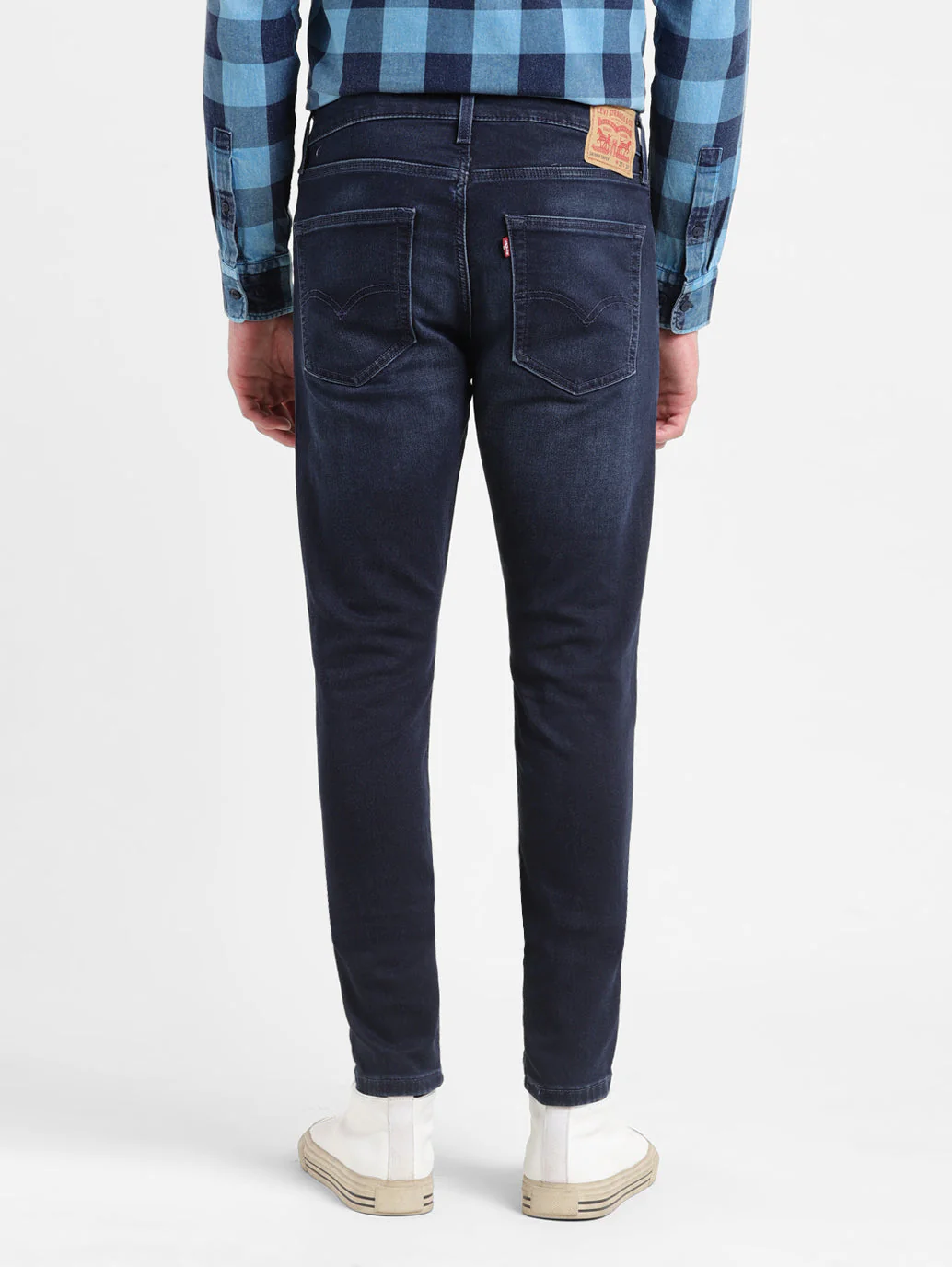 Men's Blue Skinny Fit Mid Rise Jeans - Image 3