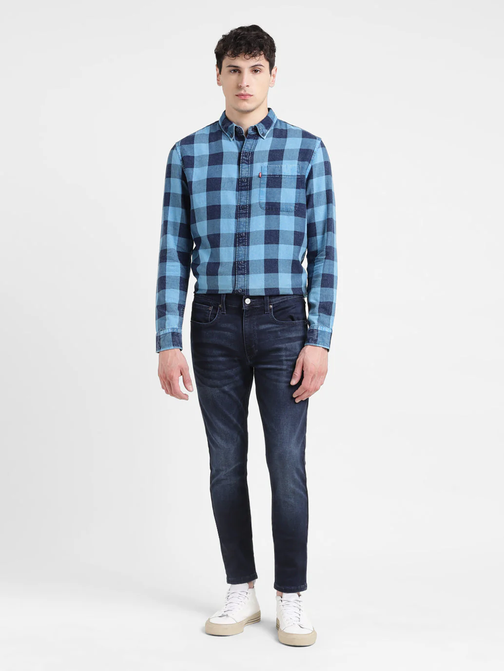 Men's Blue Skinny Fit Mid Rise Jeans - Image 7