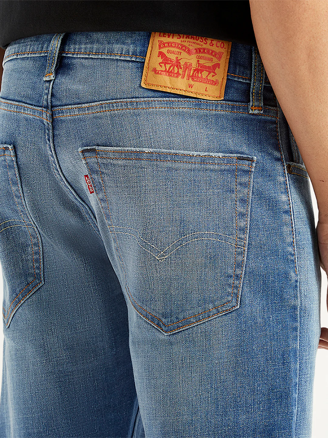Men's Blue Skinny Tapered Fit Mid Rise Jeans - Image 5