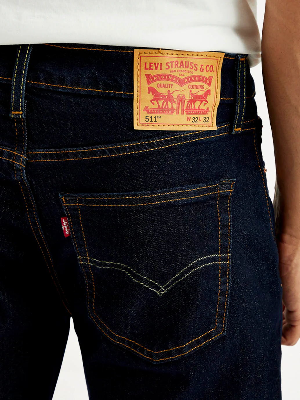 Men's 511 Dark Indigo Slim Fit Mid Rise Jeans - Image 3