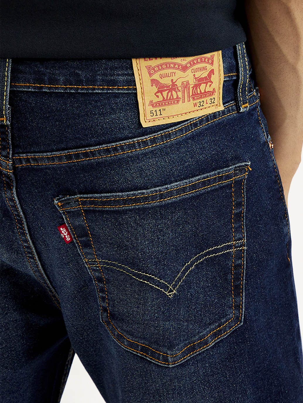 Men's 511 Blue Slim Fit Mid Rise Jeans - Image 5