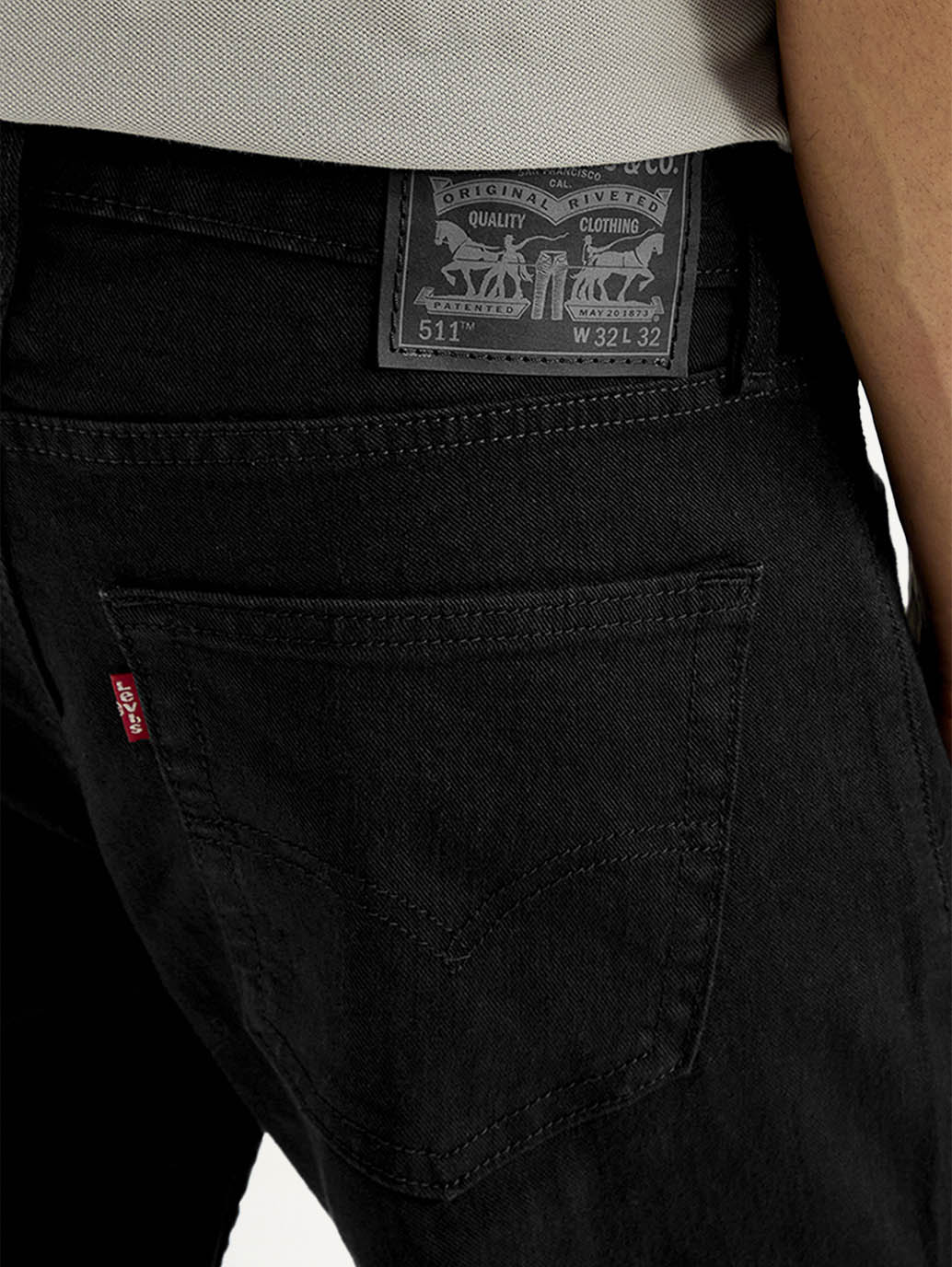 Men's 511 Black Slim Fit Mid Rise Jeans - Image 5