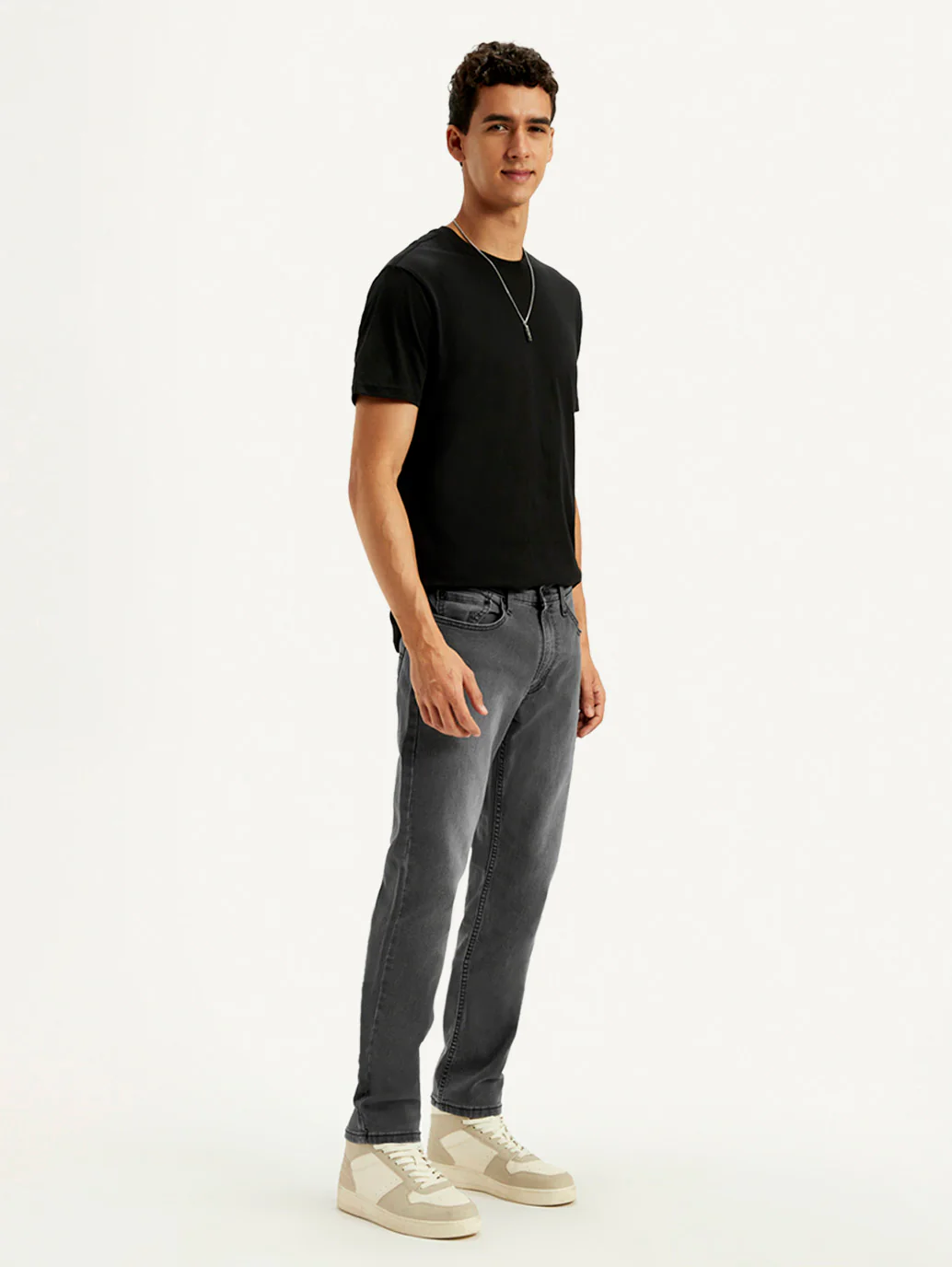Men's 511 Charcoal Grey Slim Fit Mid Rise Jeans - Image 5