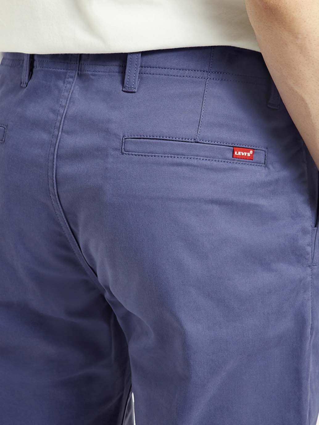 Men's Blue Tapered Fit Mid Rise Chinos - Image 5
