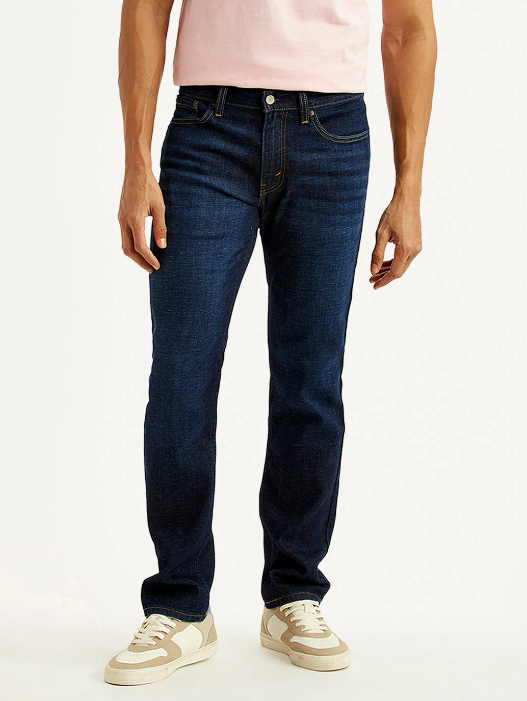 Men's 511 Navy Slim Fit Mid Rise Linen Jeans - Image 2