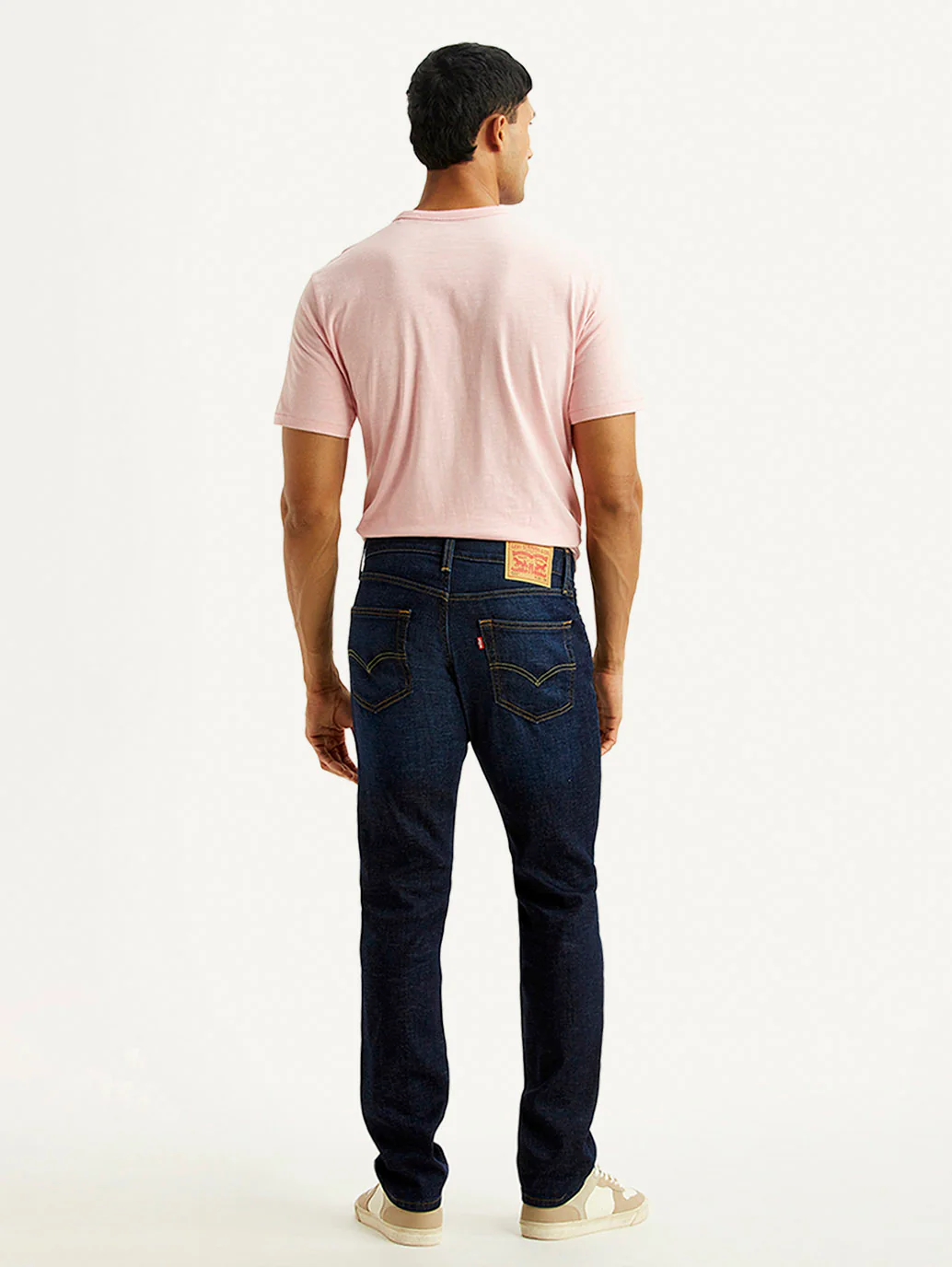 Men's 511 Navy Slim Fit Mid Rise Linen Jeans - Image 3