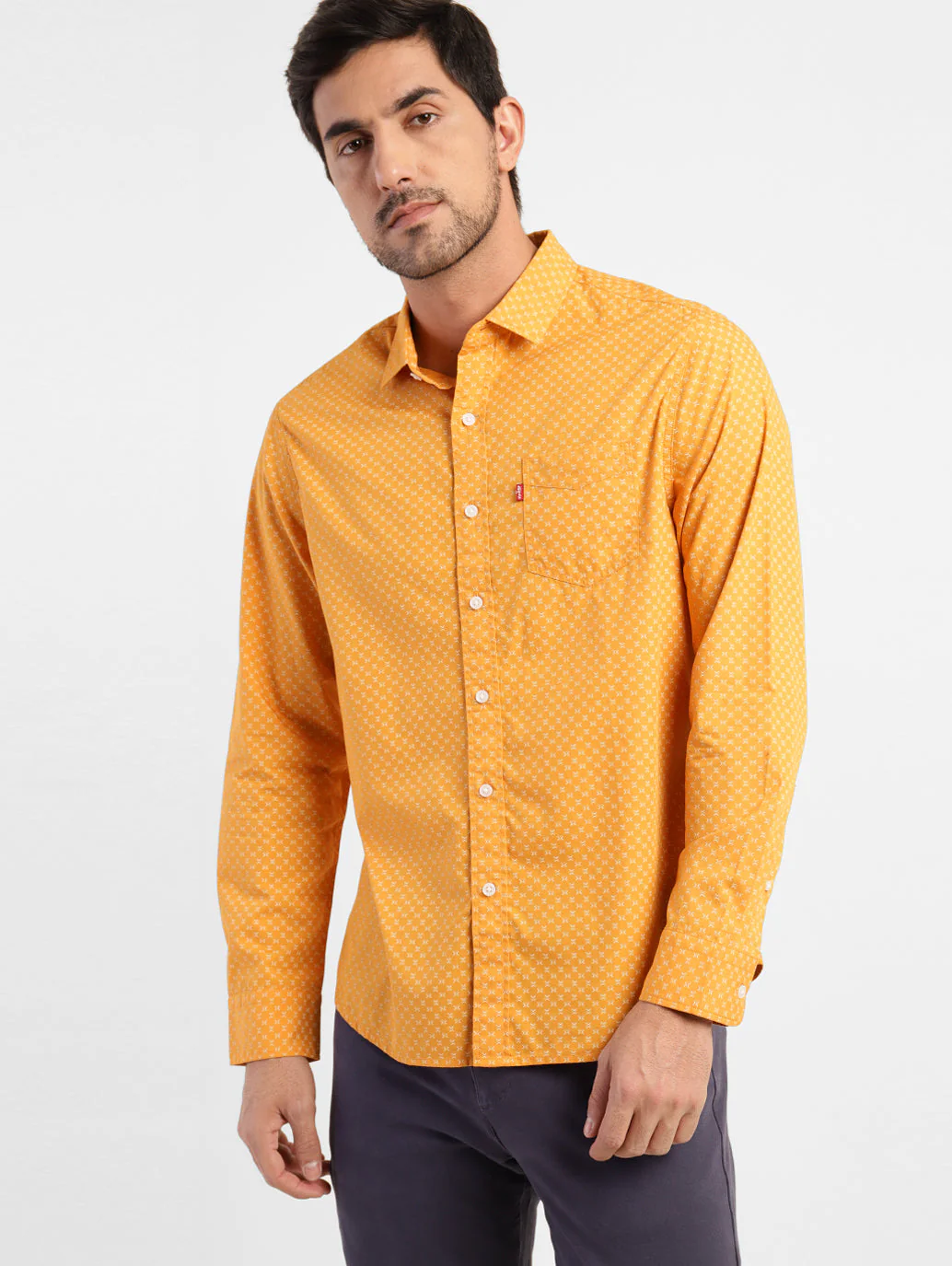 Men's Geometric Print Slim Fit Shirt - Image 2