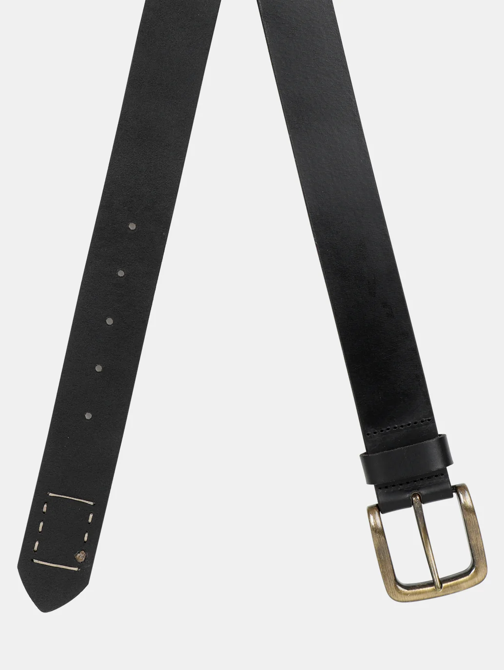Men's Black Solid Belt - Image 3
