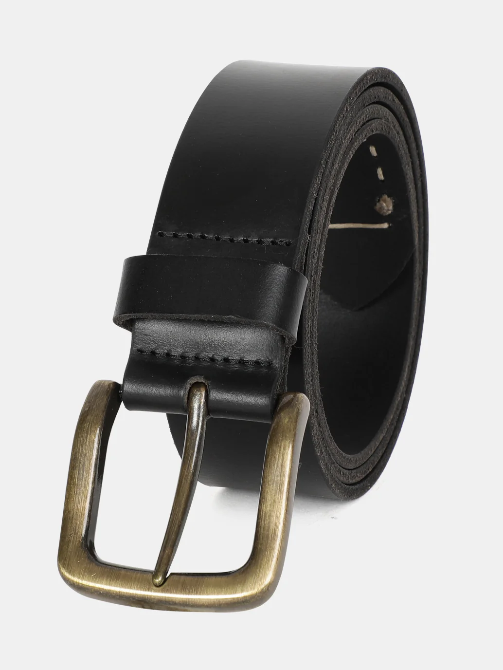 Men's Black Solid Belt - Image 5