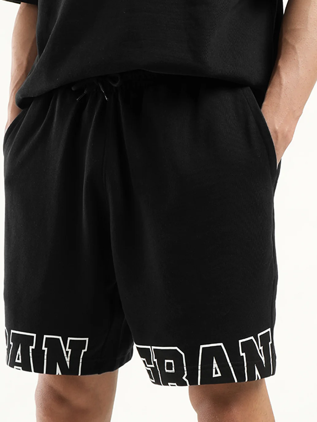 Men's Solid Black Co-ord Set - Image 4