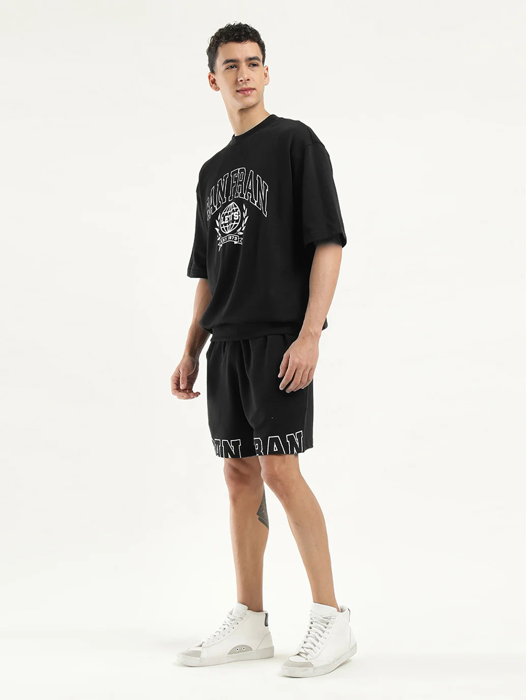 Men's Solid Black Co-ord Set - Image 5