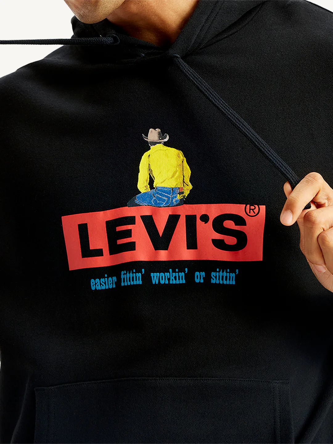 Men's Solid Black Crew Neck Sweatshirt - Image 4