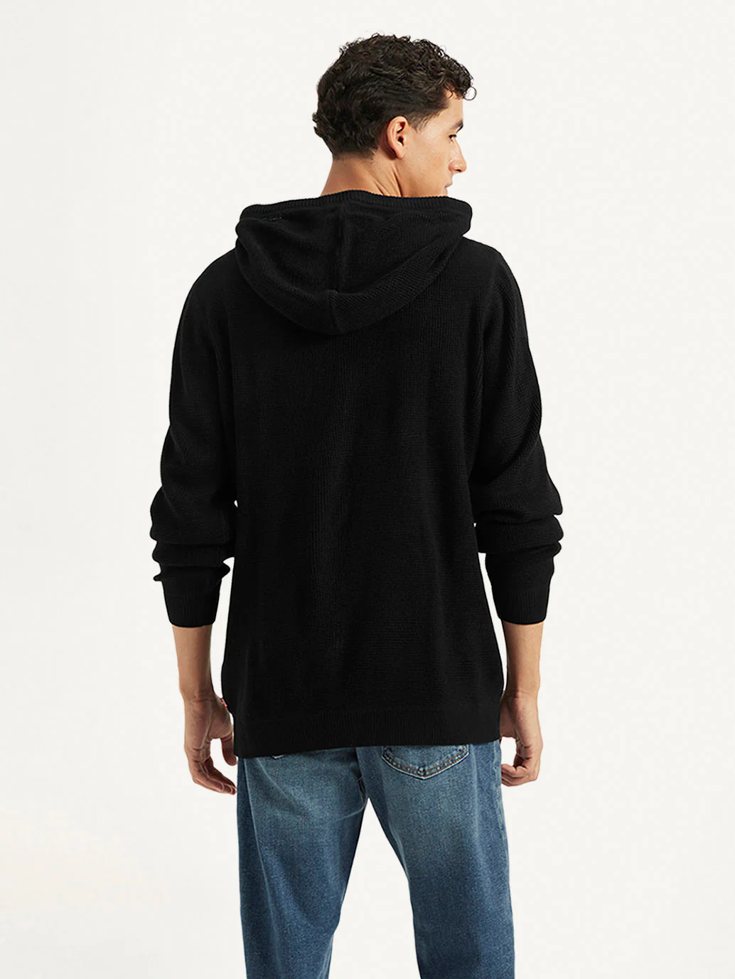 Men's Solid Hooded Sweater - Image 3