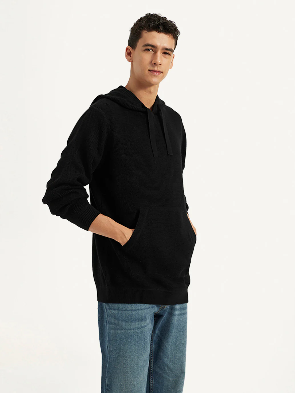 Men's Solid Hooded Sweater - Image 5