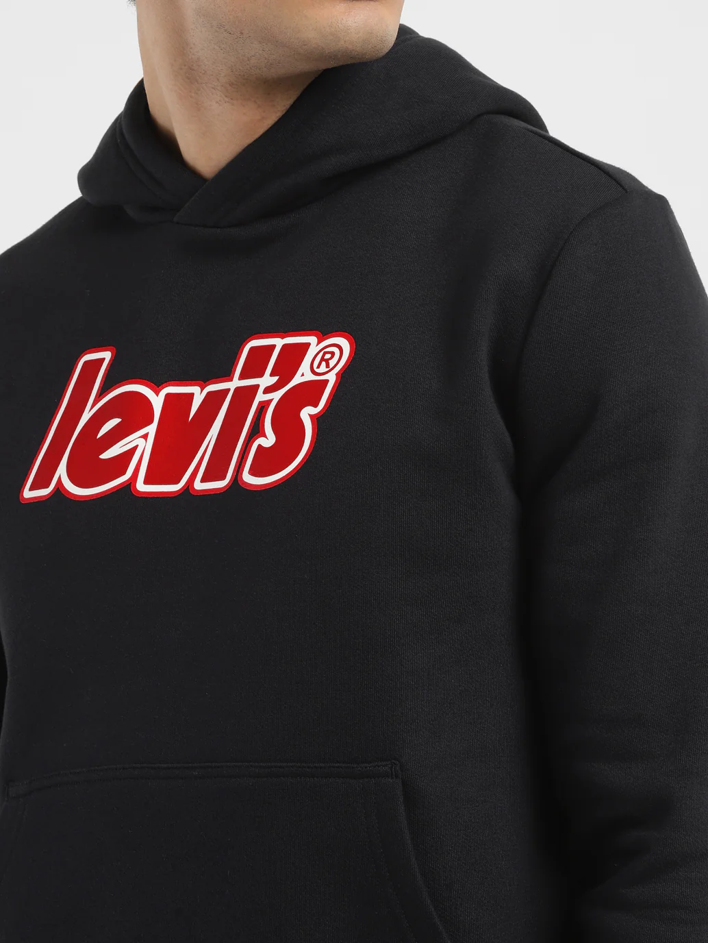 Men's Brand Logo Black Hooded Sweatshirt - Image 7
