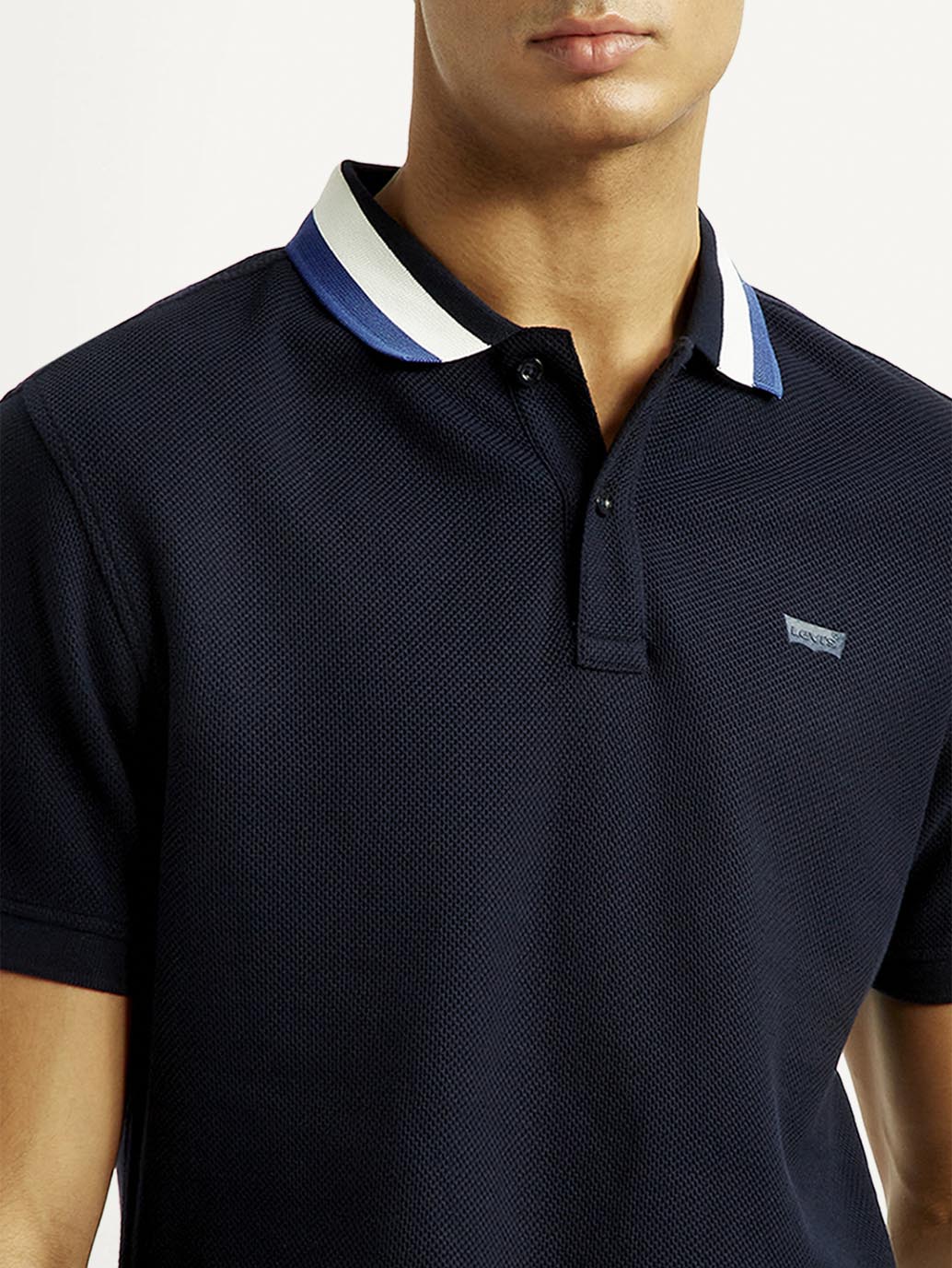 Men's Solid Black Slim Fit Polo T-shirt - Image 5