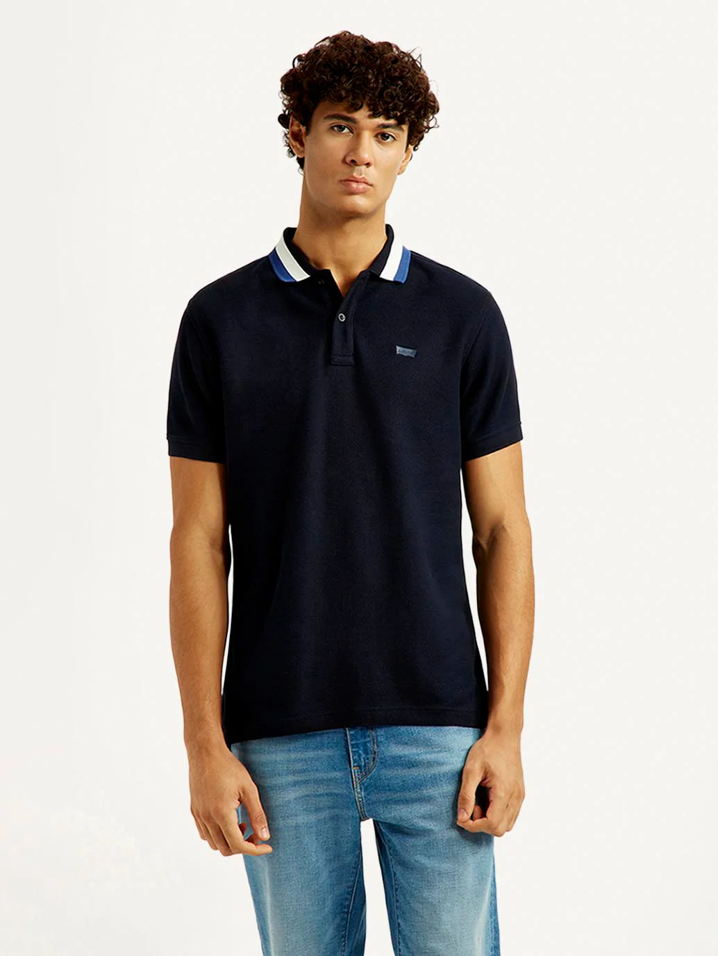 Men's Solid Black Slim Fit Polo T-shirt - Image 6