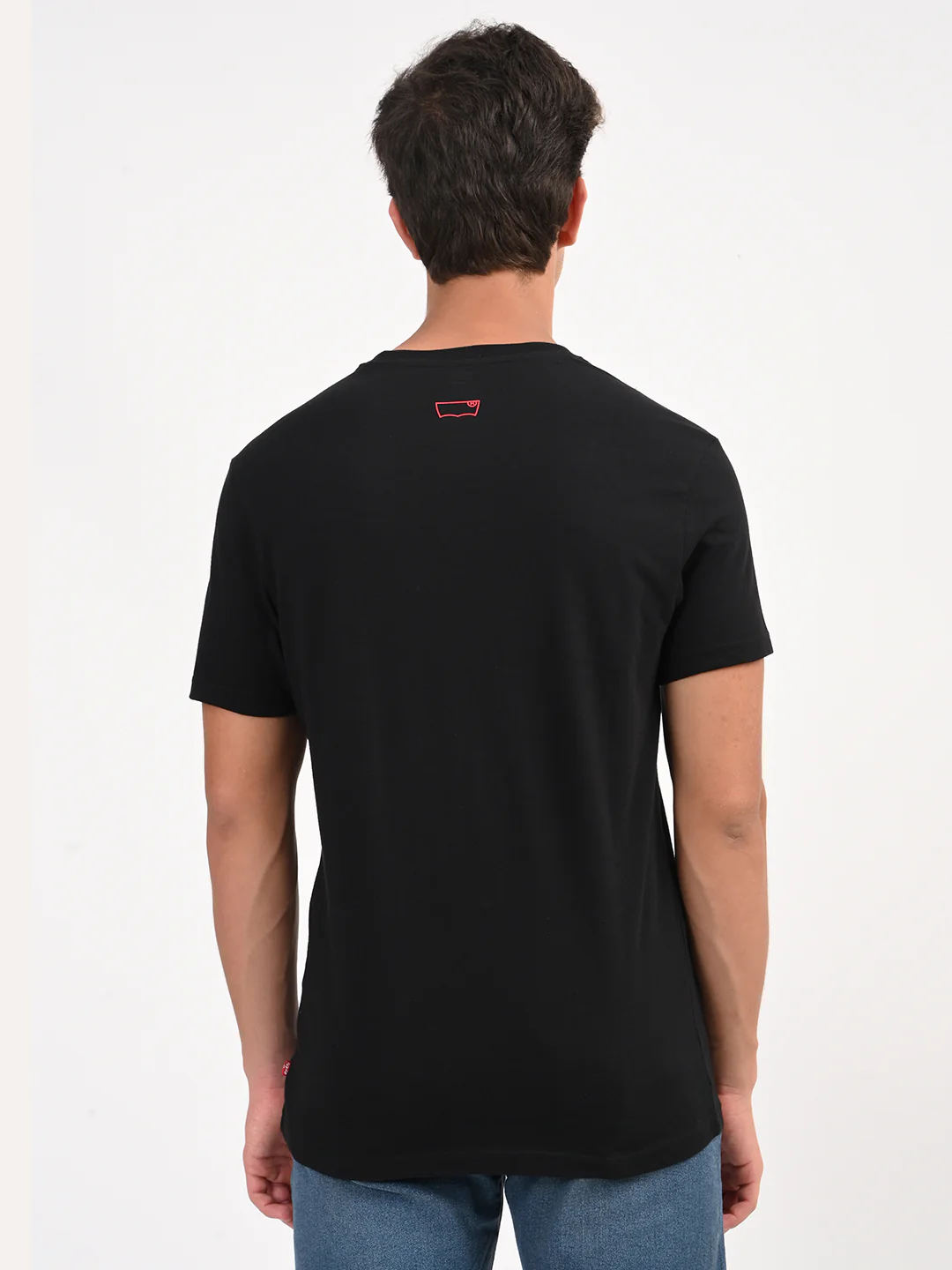 Men's Solid Black Slim Fit T-shirt - Image 4