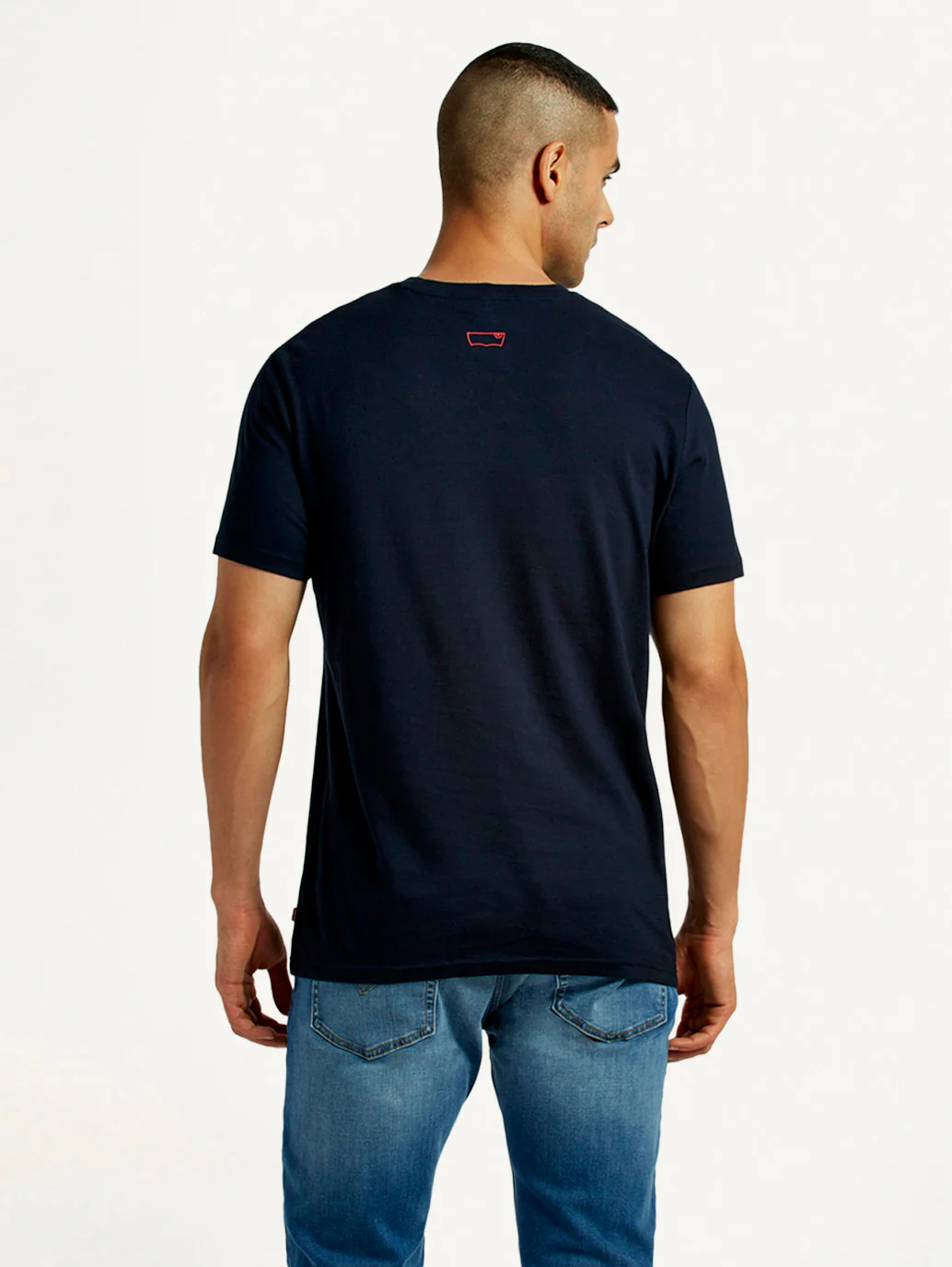 Men's Solid Black Slim Fit T-Shirt - Image 2