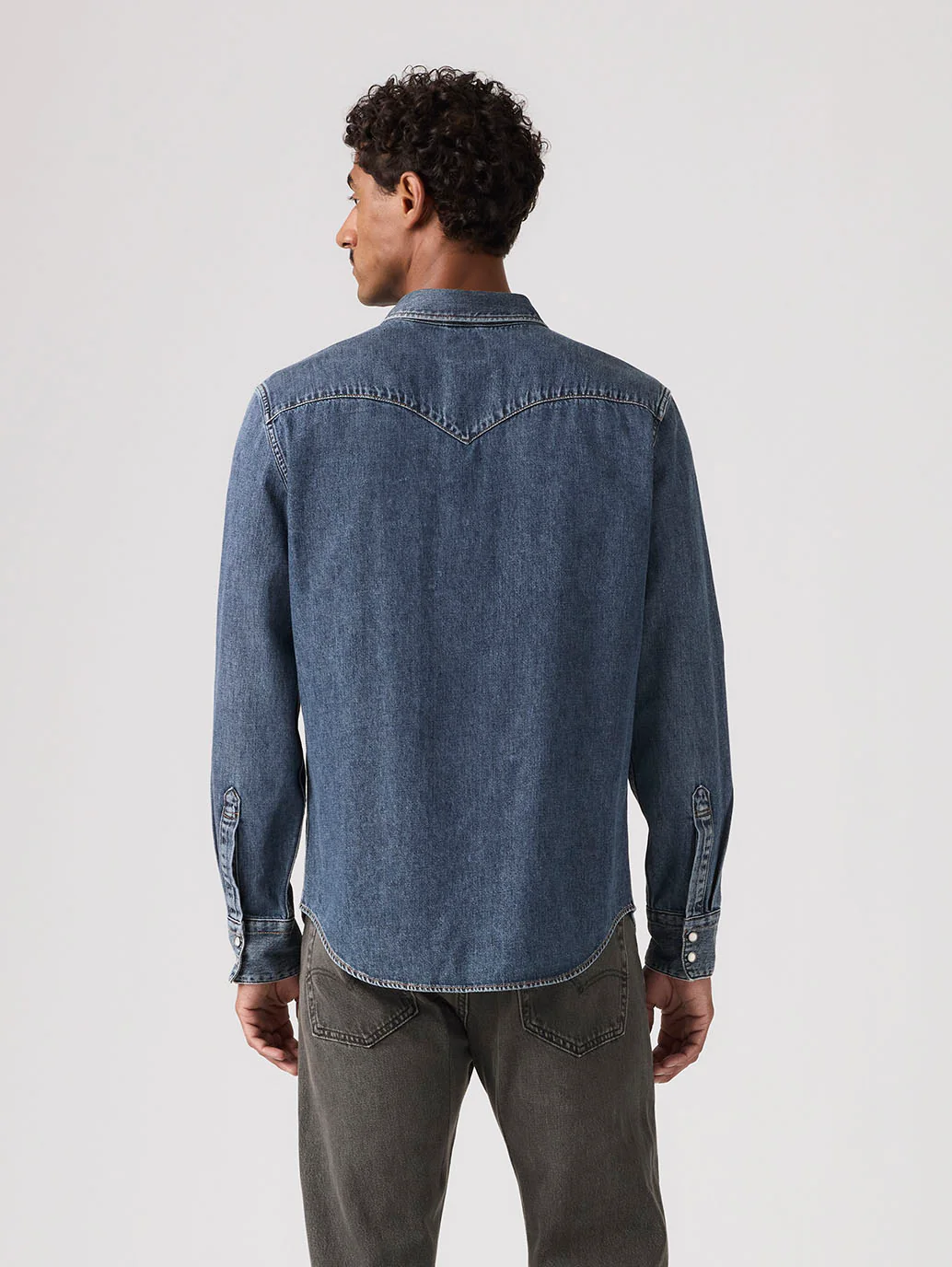 Men's Barstow Standard Fit Western Denim Shirt - Image 3