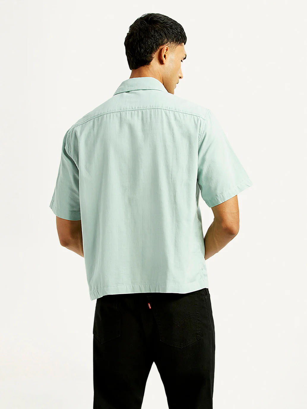 Men's Solid Boxy Fit Resort Collar Shirt - Image 2