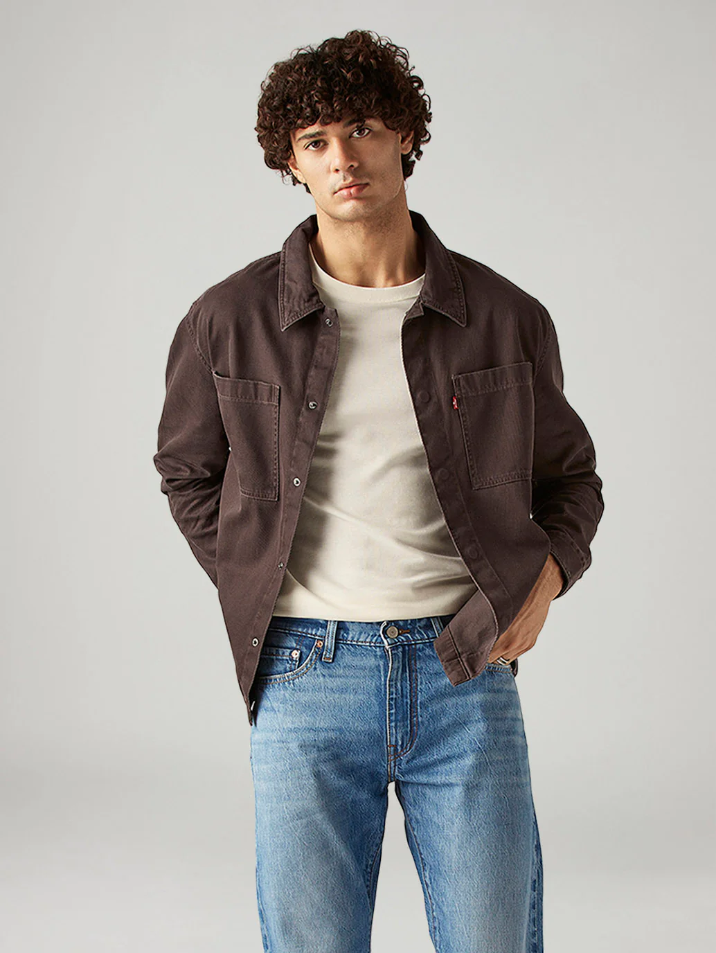 Men's Solid Boxy Fit Overdyed Shirt