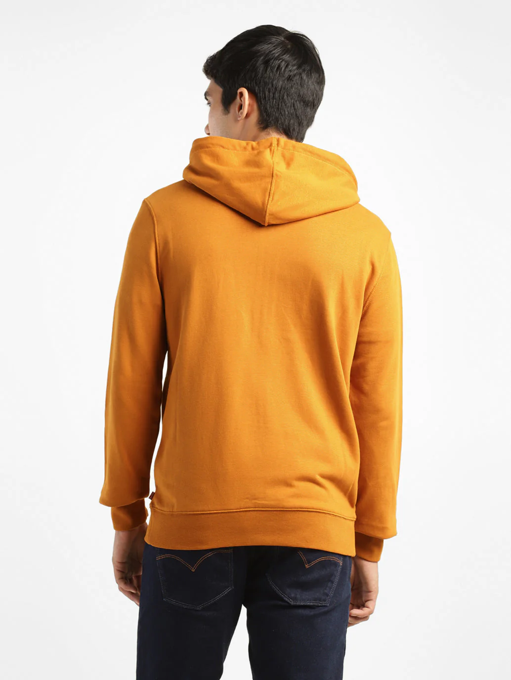 Men's Solid Brown Hooded Sweatshirt - Image 3