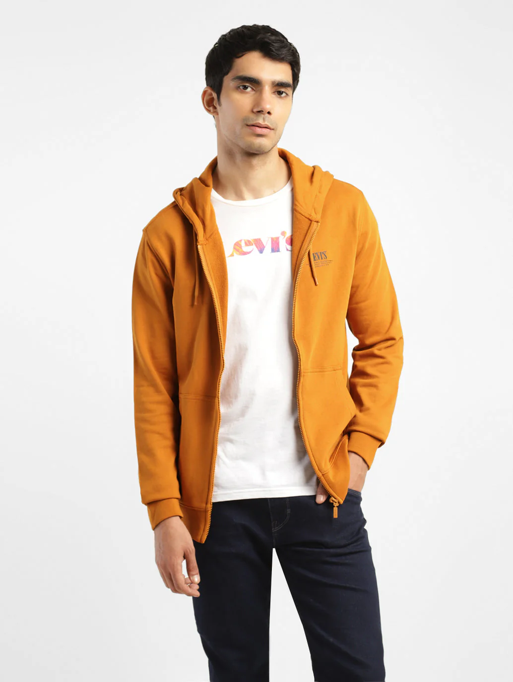 Men's Solid Brown Hooded Sweatshirt - Image 6