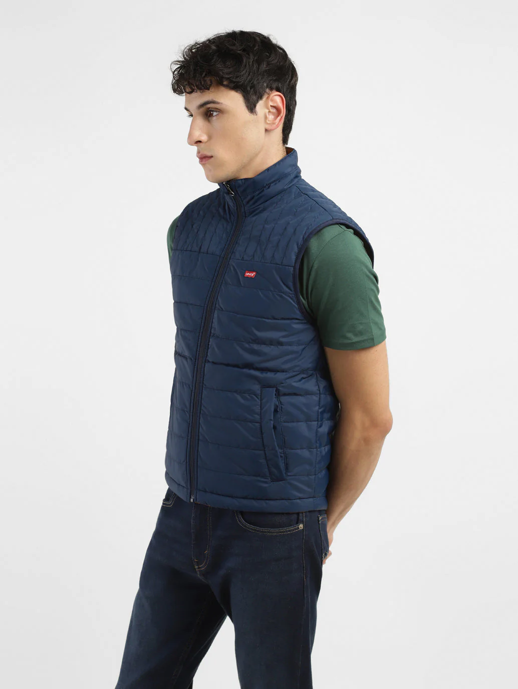 Men's Solid Brown Reversible Padded Jacket - Image 9