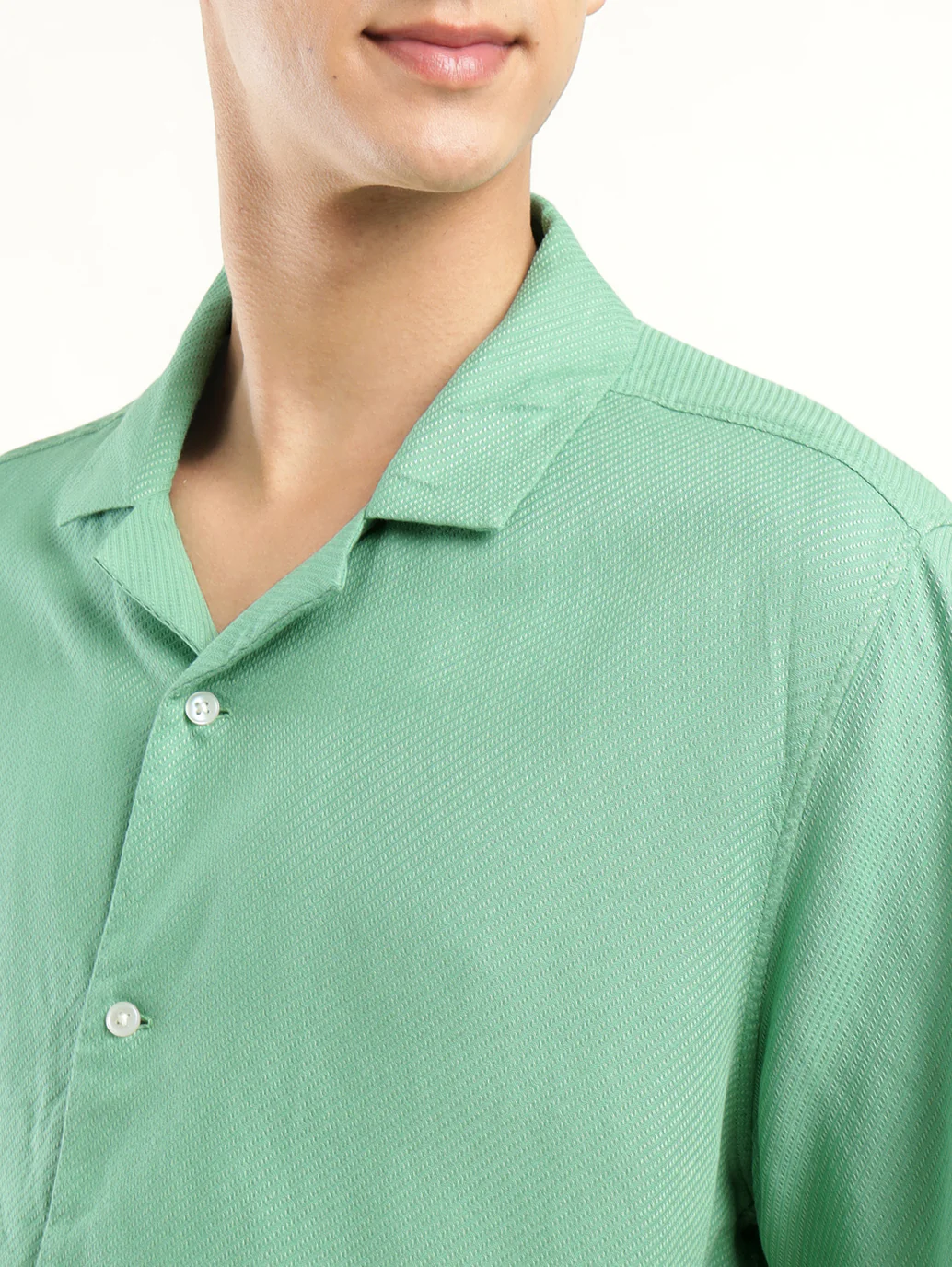 Men's Solid Camp Collar Shirt - Image 4